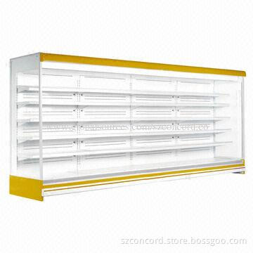 Display fridges, used in supermarket to store fresh food, with freezers